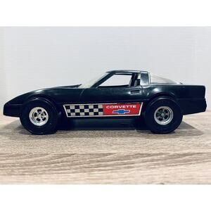 Vintage Strombecker Chevrolet Corvette Tootsietoy Plastic Car 11” - Black